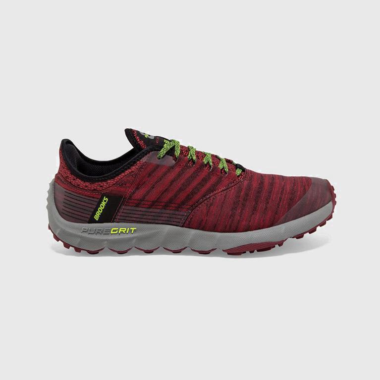 Ténis Brooks Puregrit 8 Sapatilhas Trail Running Homem Vermelhas (32160ZGFL)